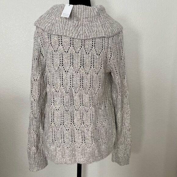 NWT White House Black Market Cowl Neck Lurex Sweater - Picture 9 of 13